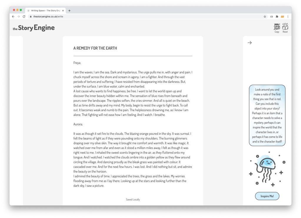 A screenshot of the website. 